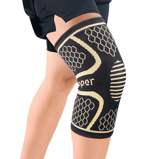 Copper compression knee brace